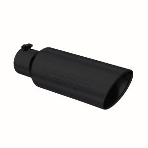 MBRP - MBRP Universal Tip 6in OD Rolled End 4in Inlet 18in L Black Coated Exhaust Tip - T5130BLK - Image 4