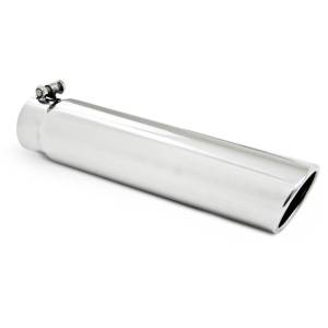 MBRP - MBRP Universal Tip 3.5in OD 3in Inlet 16in L Angled Cut Rolled End Clampless-No Weld T304 - T5143 - Image 1