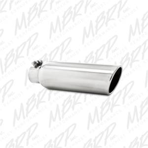MBRP - MBRP Universal Tip 3.5in OD 2.25in Inlet 12in L Angled Cut Rolled End Clampless No-Weld T304 - T5147 - Image 3
