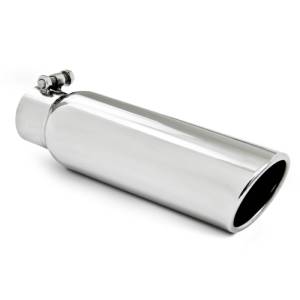 MBRP - MBRP Universal Tip 3.5in OD 2.5in Inlet 12in L Angled Cut Rolled End Clampless No-Weld T304 - T5148 - Image 4