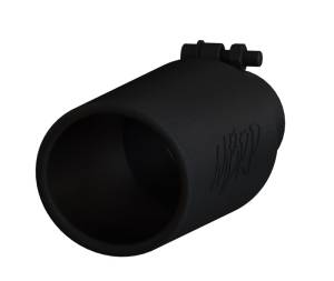 MBRP - MBRP Universal Tip 4in O.D. Angled Rolled End 2.5in inlet 12in length Black - T5150BLK - Image 3