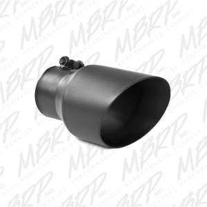 MBRP - MBRP Universal Tip 4.5in OD 3in Inlet 8in Length Dual Walled Angled Exhaust Tip - Black - T5151BLK - Image 2
