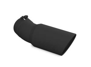 MBRP - MBRP Universal Tip 6in OD 5in Inlet 15.5in Length 30 Deg Bend Angled Rolled End Black - T5154BLK - Image 4