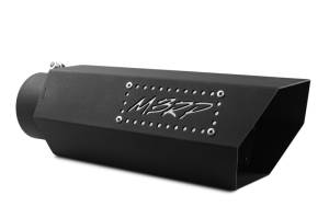 MBRP - MBRP Universal Hex Tip 4in Inlet 16in Length w/ Logo - Black Coated - T5164BLK - Image 4