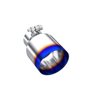 MBRP - MBRP Burnt End Tip 2.5 ID 4 ID Out 6.5 length Single Wall Angle Cut 304 Stainless Steel - T5176BE - Image 1