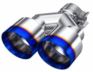 MBRP - MBRP Burnt End Tip 2.5 ID Dual 4 OD Out 9.55 length Single wall 304 Stainless Steel Pass Side - T5177BE - Image 5