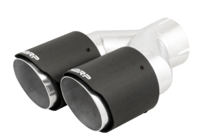MBRP - MBRP 3in ID / Dual 4in OD Out Staggered L 9.87in / R 9.37in Dual Wall Carbon Fiber Univ Exhaust Tip - T5182CF - Image 2