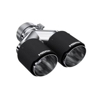 MBRP - MBRP 3in ID / Dual 4in OD Out Staggered L 9.37in / R 9.87in Dual Wall Carbon Fiber Univ Exhaust Tip - T5183CF - Image 2