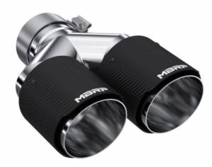 MBRP - MBRP 3in ID / Dual 4in OD Out Staggered L 9.37in / R 9.87in Dual Wall Carbon Fiber Univ Exhaust Tip - T5183CF - Image 6