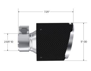 MBRP - MBRP CF Tip 2.125in ID, 5in OD Out, 7.25in Length, Pair 17-25 BRZ/GR86 - T5202CF - Image 2