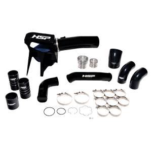 HSP Diesel Intake And Intercooler Bundle Kit For 2020-2022 Ford Powerstroke F250/350 6.7L-Silk Satin Black HSP Diesel - HSP-P-493-3-HSP-SB