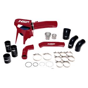 HSP Diesel Intake And Intercooler Bundle Kit For 2020-2022 Ford Powerstroke F250/350 6.7L-Illusion Cherry HSP Diesel - HSP-P-493-3-HSP-CR