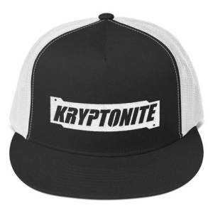 Black And White Kryptonite Stamp Mesh Back Hat