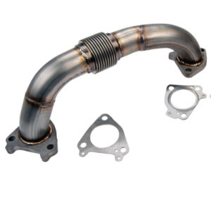 2001-2016 DURAMAX 2" STAINLESS DRIVER SIDE UP PIPE FOR OEM MANIFOLD WITH GASKETS