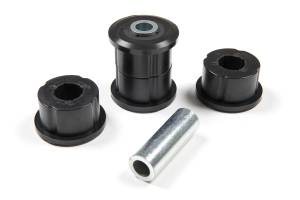 BDS Suspension This replacement bushing kit is designed for the BDS Jeep lower control arms. These poly bushings are fluted for even distribution and include the sleeves to freshen up your Jeep when and if the time ever comes. Kit includes 4 bushing ha