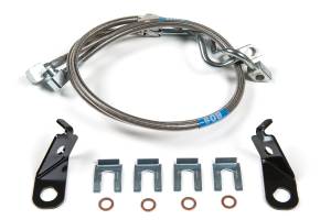 BDS Suspension Improve safety and style by upgrading the front brake lines on your 4WD 2011-2015 Ford F250 or F350 Super Duty with a set of BDS front brake lines. Specially designed for vehicles with a 4 to 8-inch lift, these front brake lines are buil