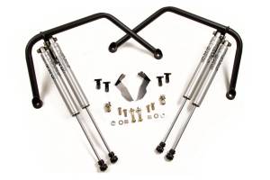 BDS Suspension Improve the performance of your 4WD 2008-2016 Ford F250 or F350 Super Duty by installing dual shocks on your lifted truck. This new shock hoop setup allows for the installation of dual front shocks at each corner for improved dampening c