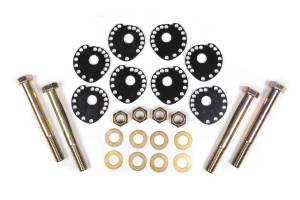 BDS Suspension Lock in your Ford Broncos alignment specs with these cam lockout plates from BDS Suspension. Specially designed to not rotate under extreme use like the factory cams, these replacement cam bolts and lock-out plates are a direct bolt-in r
