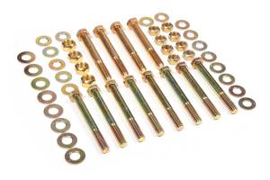 BDS Suspension Replace those old rusty or broken leaf spring bolts on your 1987-1995 Jeep Wrangler YJ with the BDS Eye Bolt Kit for front or rear leaf springs. All bolt kits come with Grade 8 bolts, thru-hardened washers, and prevailing torque nuts. Al