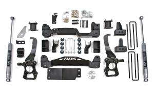 BDS Suspension BDS steps up the performance and capability of the 2015-2020 Ford F150 4WD trucks with 4-inch suspension lift kits. Designed to improve stance, performance, and capability, this kit includes everything necessary to set your truck up righ