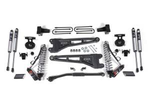 BDS Suspension This 2.5-inch radius arm lift kit with FOX 2.5 Performance Elite coil-over shocks for Ford F250 and F350 Super Duty diesel powered truck from BDS Suspension sets a new standard by enhancing the truck's stance, performance, and capability