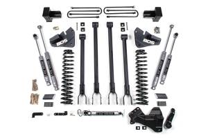 BDS Suspension Raise the height of your Ford Super Duty gas powered truck with this 5-inch lift kit and 4-Link conversion from BDS Suspension. Designed to improve stance, performance, and capability, this kit includes everything necessary to set your t