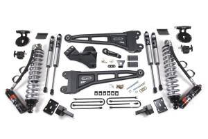 BDS Suspension Built to outperform, upgrade your 2011-2016 Ford F250 and F350 Super Duty diesel powered truck with this 4-inch radius arm lift kit and FOX 2.5 Performance Elite Coil-over conversion from BDS Suspension. Designed to improve stance, perfo