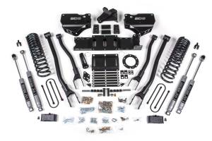 BDS Suspension Raise your RAM 3500 gas powered truck to the next heights with this 4-inch lift kit with 4-Link conversion from BDS Suspension. Designed to improve stance, performance, and capability, this kit includes everything necessary to set your t