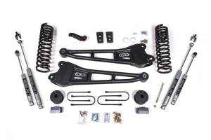 BDS Suspension Upgrade the ride and style of your 2013-2018 RAM 3500 gas powered truck equipped with factory rear air ride by installing this 4-inch radius arm lift kit from BDS Suspension. Designed to improve stance, performance, and capability, this