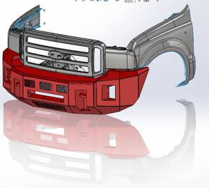 Kelderman - 2005-2007 Ford Super Duty Alpha Series Front Bumper - Image 2