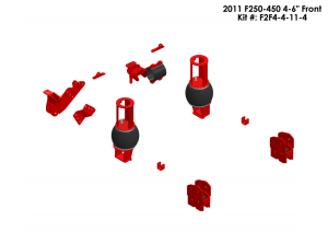Kelderman - 2011-2016 Ford F-250/350 4X4 4-6″ Front Air Suspension - Image 2