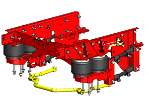 Kelderman - 2023+ Ford F-450/550/600 Chassis Cab 4-Link Rear Air Suspension - Stock Height - Image 1