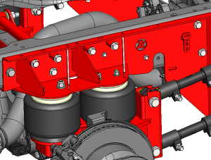 Kelderman - 2023+ Ford F-450/550/600 Chassis Cab 4-Link Rear Air Suspension - Stock Height - Image 2