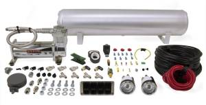Air Lift 4-Way Manual Control System 100% Duty 1/4in Line 4 Gal. Tank. - 27666