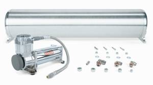 Air Lift 28in FLO Tank w/ Viair 444c Compressor (Incl. Fittings & Tank Mounting Hardware) - 27764