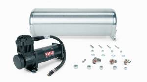 Air Lift 18in FLO Tank w/ Viair 444c Black Compressor (Incl. Fittings & Tank Mounting Hardware) - 27767