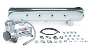 Air Lift 4 Gal. 7-Port Tank w/ Viair 444c Chrome Compressor (Incl. Fittings & Mounting Hardware) - 27803