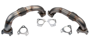 Wehrli 2001-2004 LB7 Duramax 2" Stainless Twin Turbo Up Pipe Kit for OEM or WCFab Manifolds w/ Gaskets
