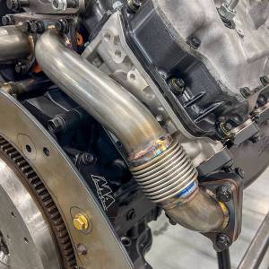 Wehrli Custom Fabrication - Wehrli 2001-2004 LB7 Duramax 2" Stainless Twin Turbo Style Pass Side Up Pipe for OEM or WCFab Manifold with Gaskets - Image 4