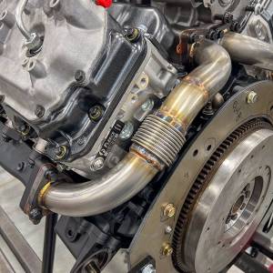 Wehrli Custom Fabrication - Wehrli 2001-2016 Duramax 2" Stainless Driver Side Up Pipe for OEM or WCFab Manifold with Gaskets - Image 2