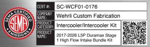 Wehrli Custom Fabrication - Wehrli 2017-2019 L5P Duramax Stage 1 High Flow Intake Bundle Kit - Image 4