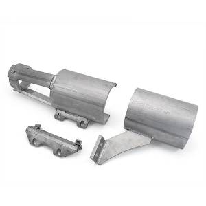 DHD 604-409 Chevy HD Front Drive Shaft Blow Shields Aluminum (4" Lift) 2001-2010