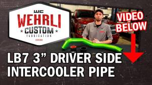 Wehrli Custom Fabrication - WCFab 2001-2004 LB7 Duramax Driver (Hot) Side 3" Intercooler Pipe Kit - WCF100349 - Image 2