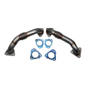 Wehrli Custom Fabrication - WCFab 2017-2026 L5P Duramax 2" Stainless Up Pipe Kit for OEM or WCFab Manifolds w/ Gaskets - WCF100624 - Image 1