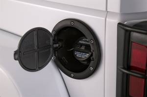 AMP Research - AMP Research 2007-2017 Jeep Wrangler JK 2/4 Door Fuel Door - Black - 73000-01A - Image 6