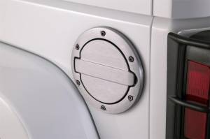 AMP Research - AMP Research 2007-2017 Jeep Wrangler JK 2/4 Door Fuel Door - Brushed - 73000-00A - Image 7