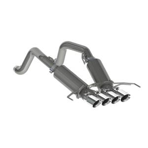 MBRP - MBRP Exhaust 3in. Dual Muffler Axle Back; with Quad 4in. Dual Wall Tips; T304 - S7030304 - Image 1