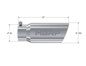 MBRP - MBRP Exhaust 5" Angled Rolled End Armor Pro Tip - T5051 - Image 2