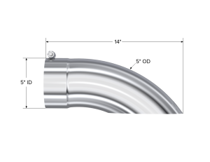 MBRP - MBRP Exhaust Tip; 5in. O.D. Turn Down 5in. inlet 14in. length; T304 - T5085 - Image 2