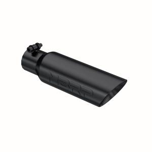 MBRP - MBRP Exhaust Tip; 3in. O.D. Dual Wall Angled 2in. inlet 12in. length-Black Coated - T5106BLK - Image 1